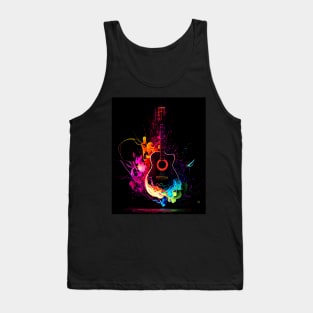 Gitar Neon Explosion Tank Top